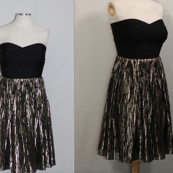 Erin Erin Fetherston Silk Black Gold Dresses - Picture 7 of 12